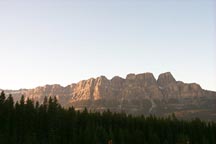 Banff mountains at sunset