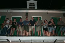Bourbon Street balcony partiers