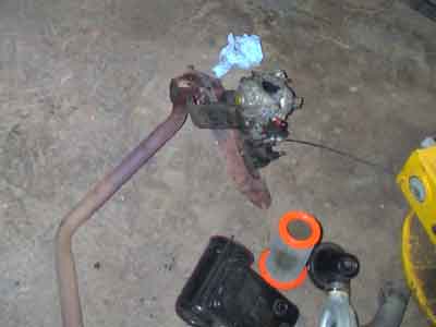 old carb out of car