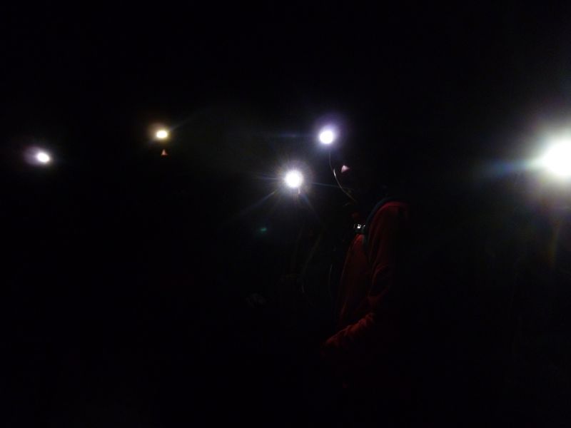 Headlamps in the dark