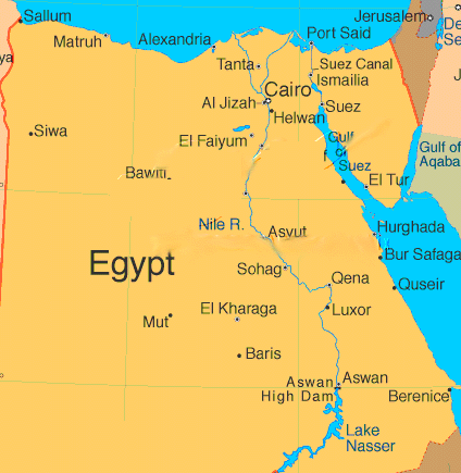 A Map of Egypt