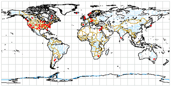 A map of where we live all around the world