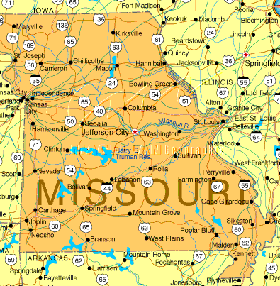 A Map of Missouri