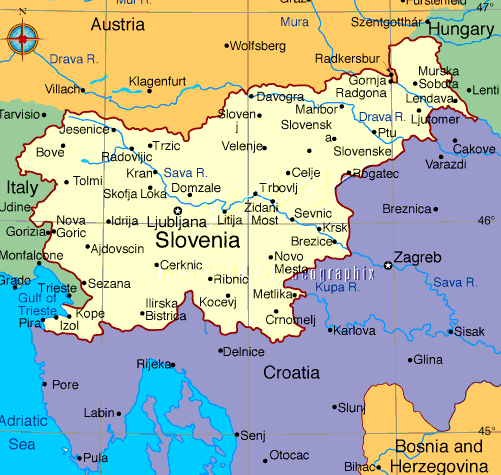 A Map of Slovenia