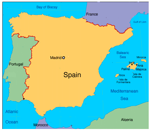 A Map of Spain