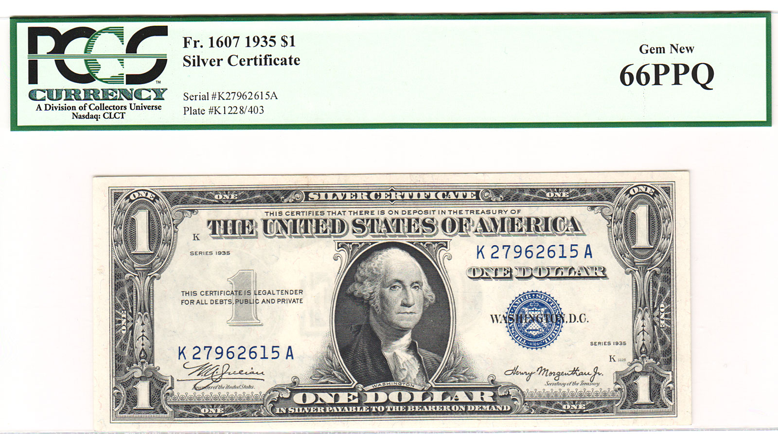 Quantity 1 Circulated 1928-1934 Funny Back 1$ Silver Certificate 