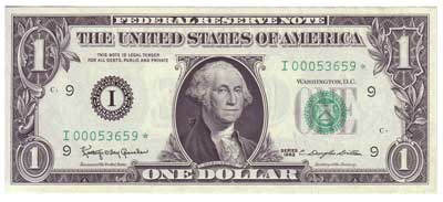 1933-G* 2006 One Dollar Star Note $ 1 Chicago PCGS Graded 65 PPQ GEM New Fr 