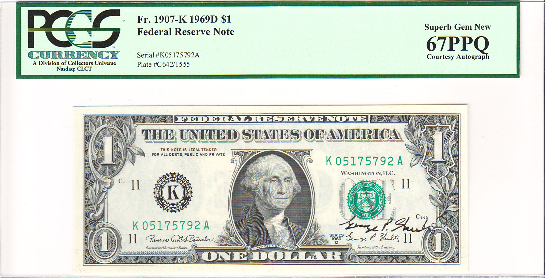 1999 $1 Autographed San Francisco Star Notes Mary Ellen Withrow Treasurer Unc 
