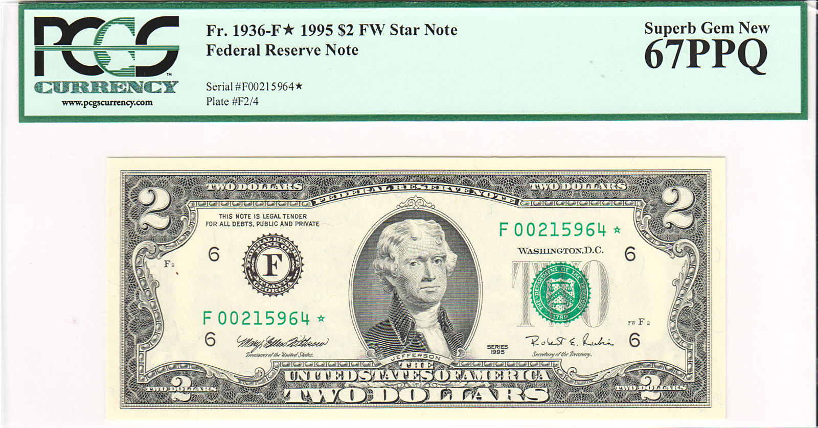 check two dollar bill serial number