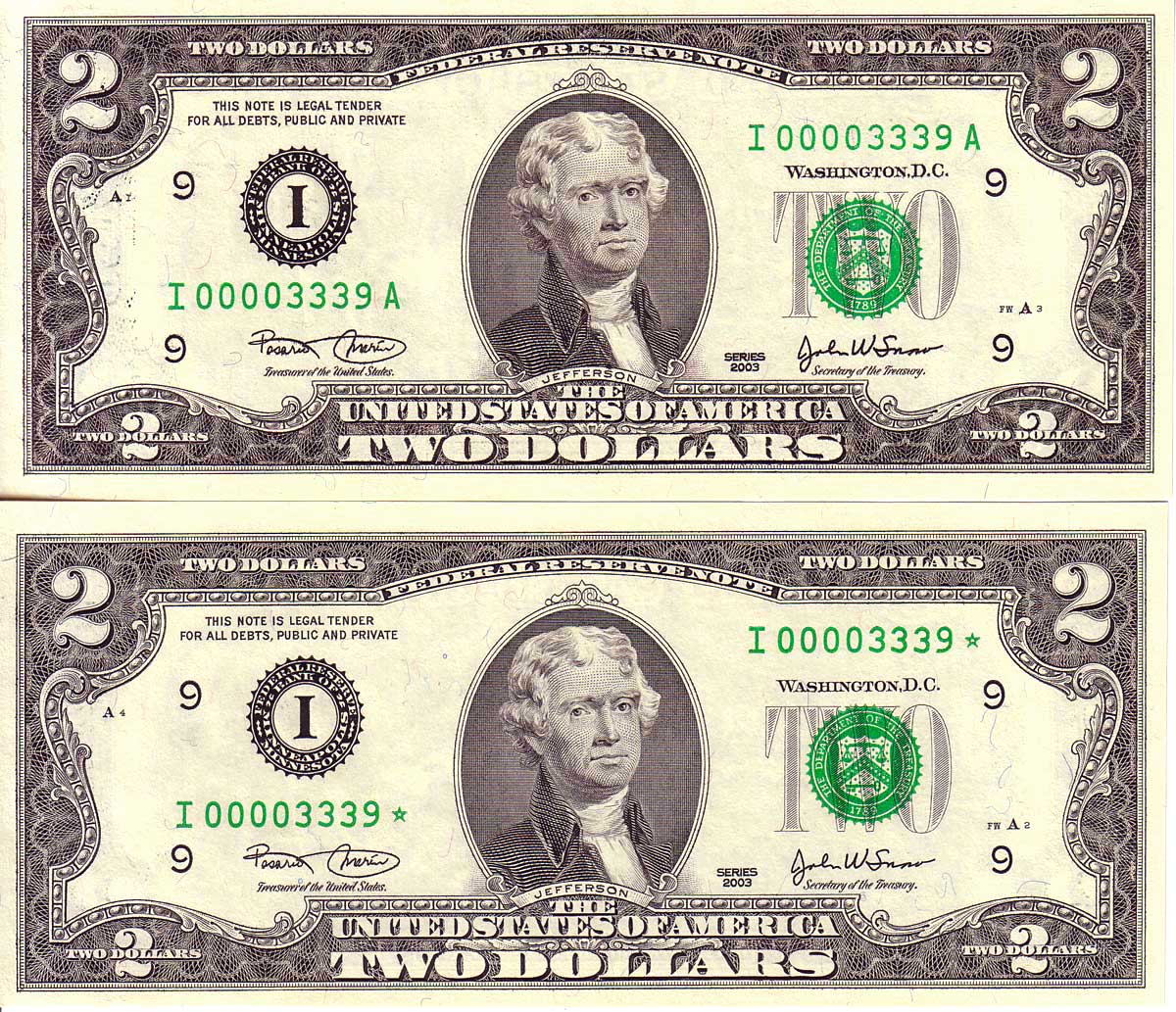 Uncirculated 2003 STAR NOTE $1 Dollar Atlanta,Crisp consecutive 