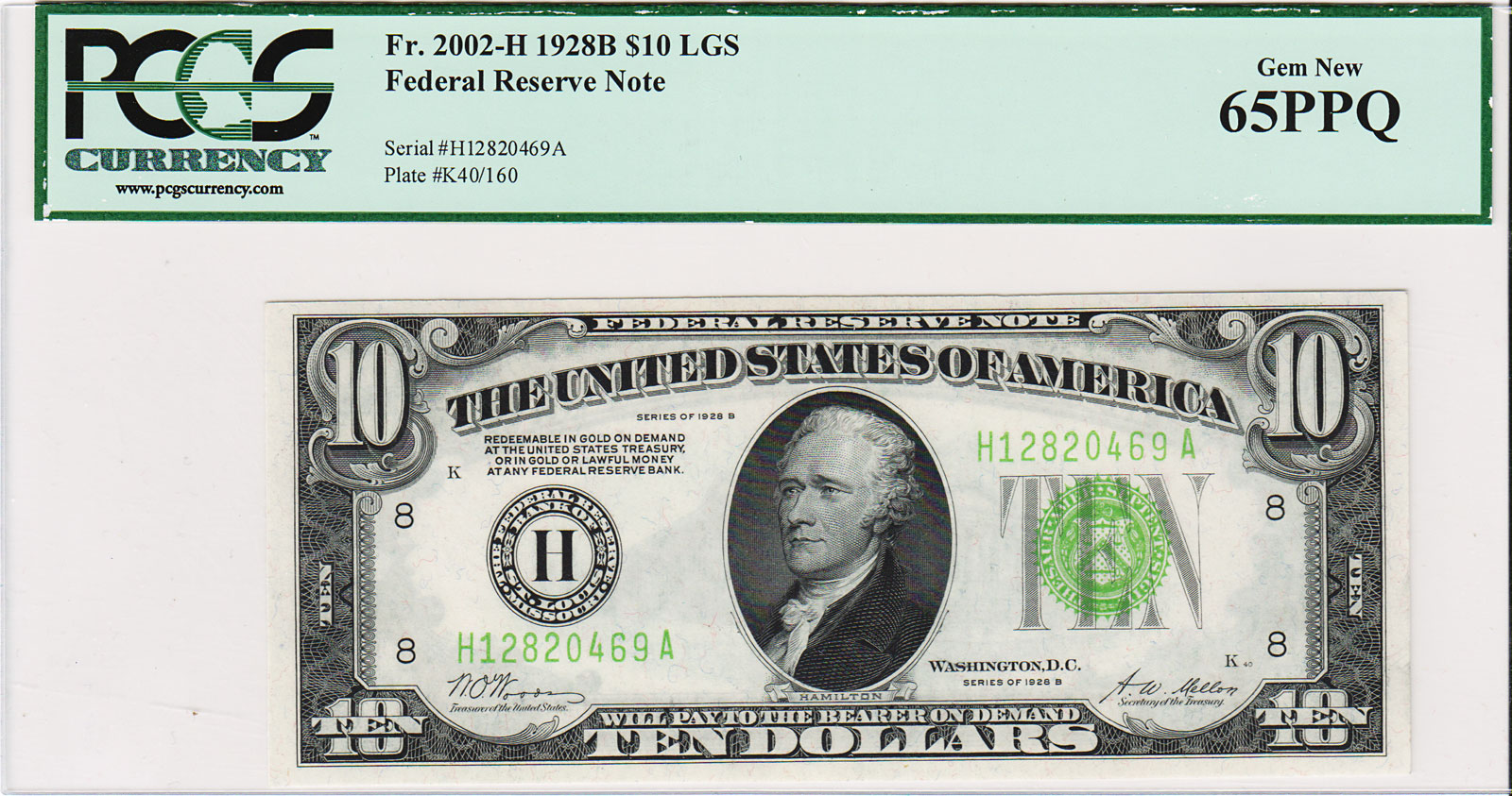 1950-C $10 San Francisco District Federal Reserve Note FR 2013-L Uncirculated