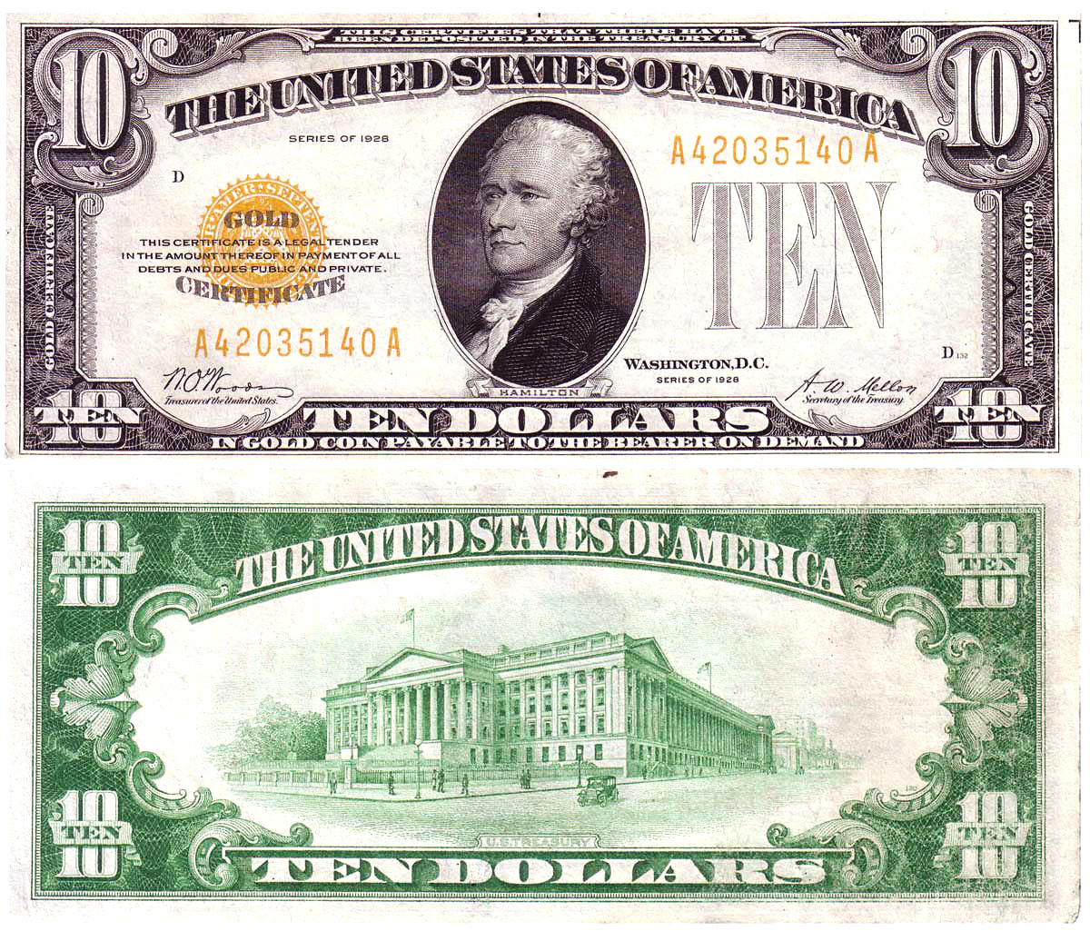 1929 $10 Federal Reserve Bank Note