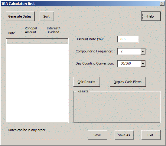 IRR Calc