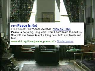 Video Image - Peace is not a big long word