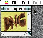 A PNG file in a SimpleText window