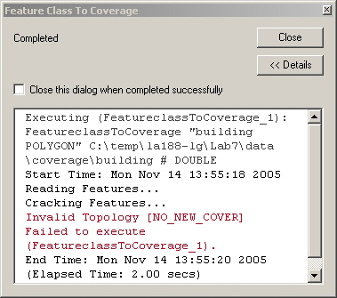 Invalid topology message