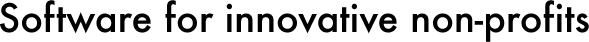 Software for innovative non-profits.