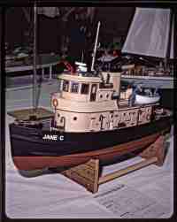 ['Jane C' tugboat model]