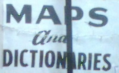 maps and dictionaries sign