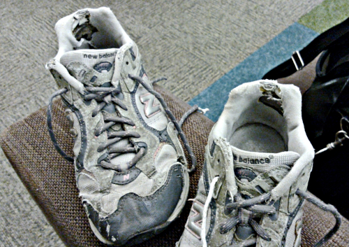 worn out shoes