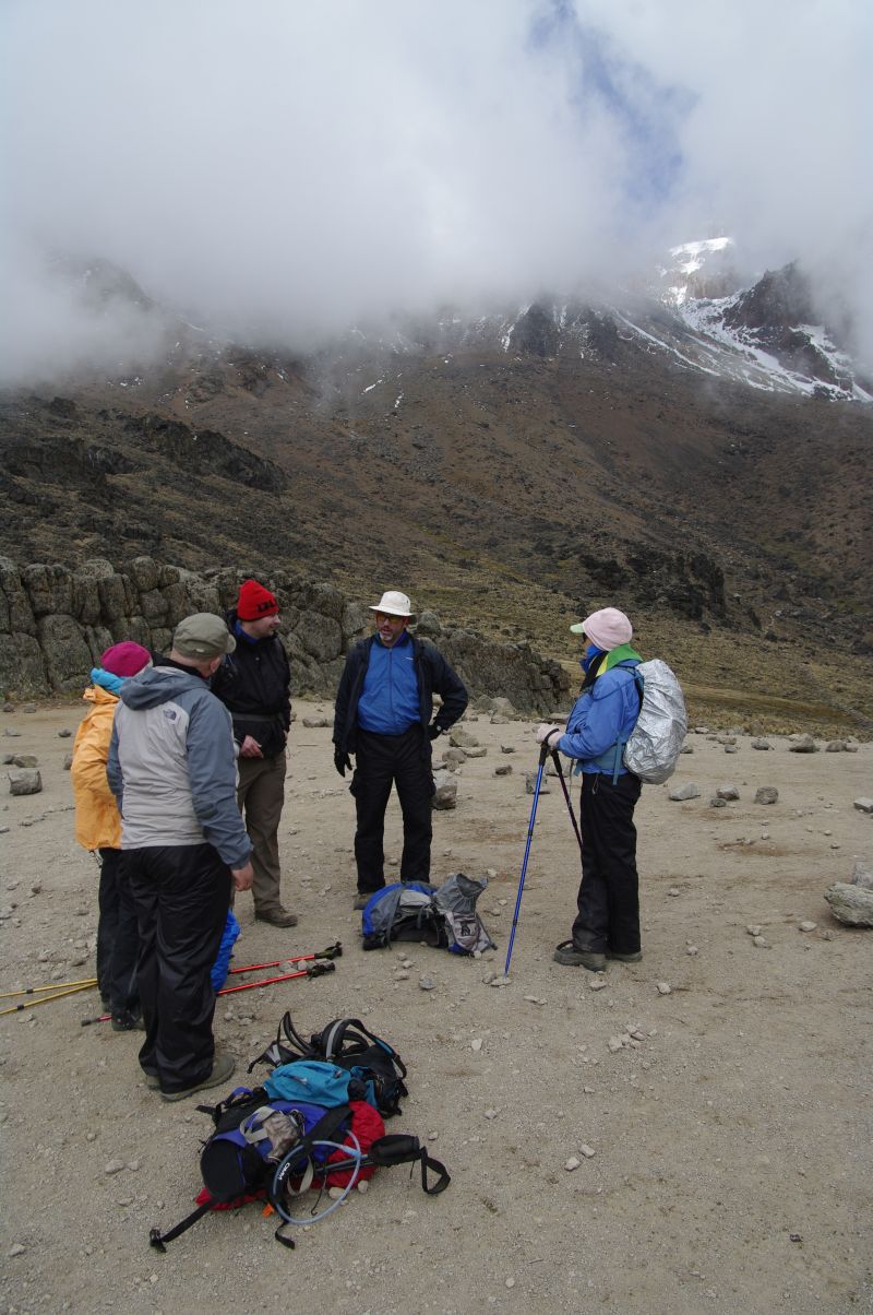 Getting ready to resume hiking after lunch