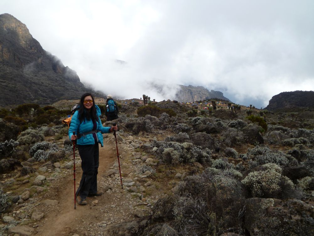 Gloria is happy to see Barranco camp (picture by Anne)