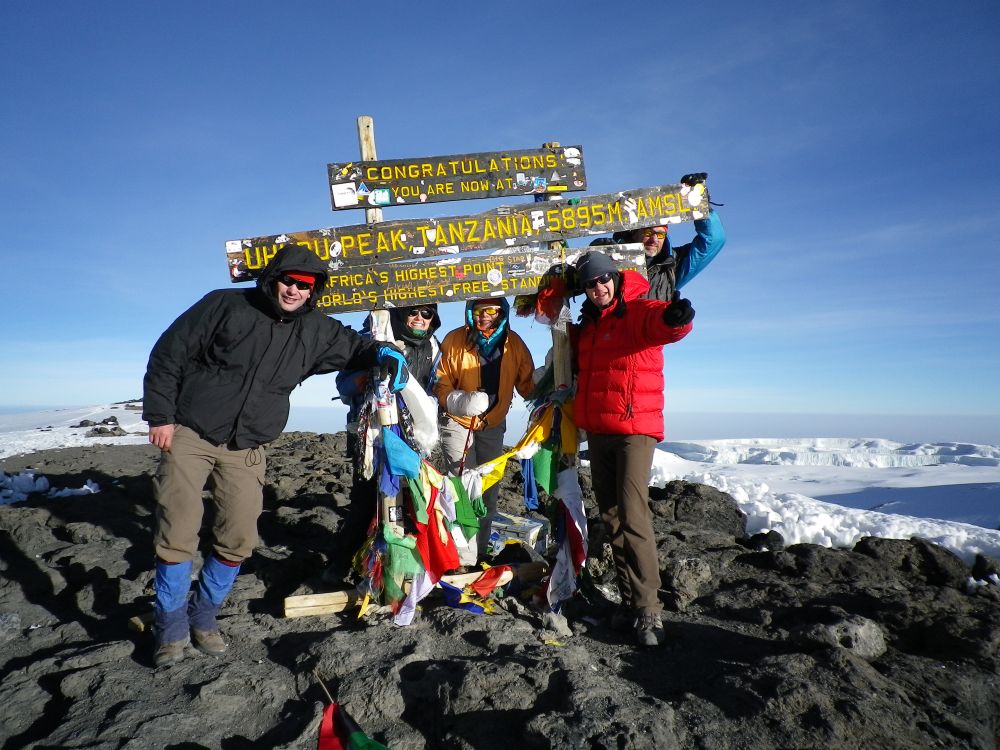 The group at Uhuru Peak