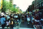 retail shoppers at a street fair