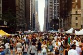 retail shoppers at a street fair