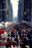 retail shoppers at a street fair
