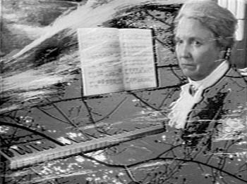 Mary Foskett as Annie Edson Taylor in QUEEN OF THE MIST - experimental documentary video art by rhm.